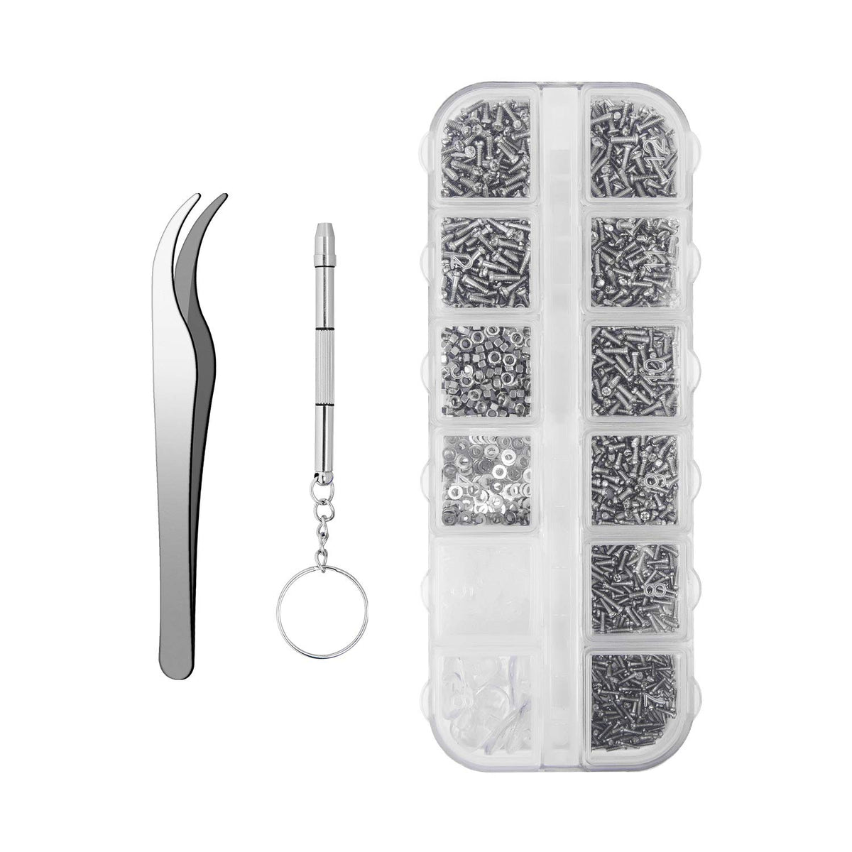 Main view of 1100Pcs Eyeglasses Repair Kit with screws and nose pads