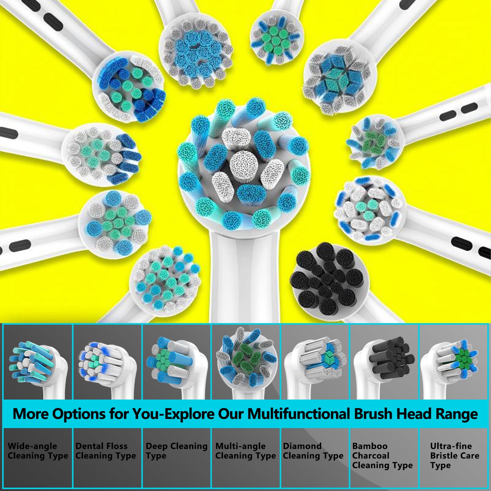 Compatible with most Oral-B Braun electric toothbrush models