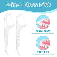 12 portable storage cases included with the dental floss picks