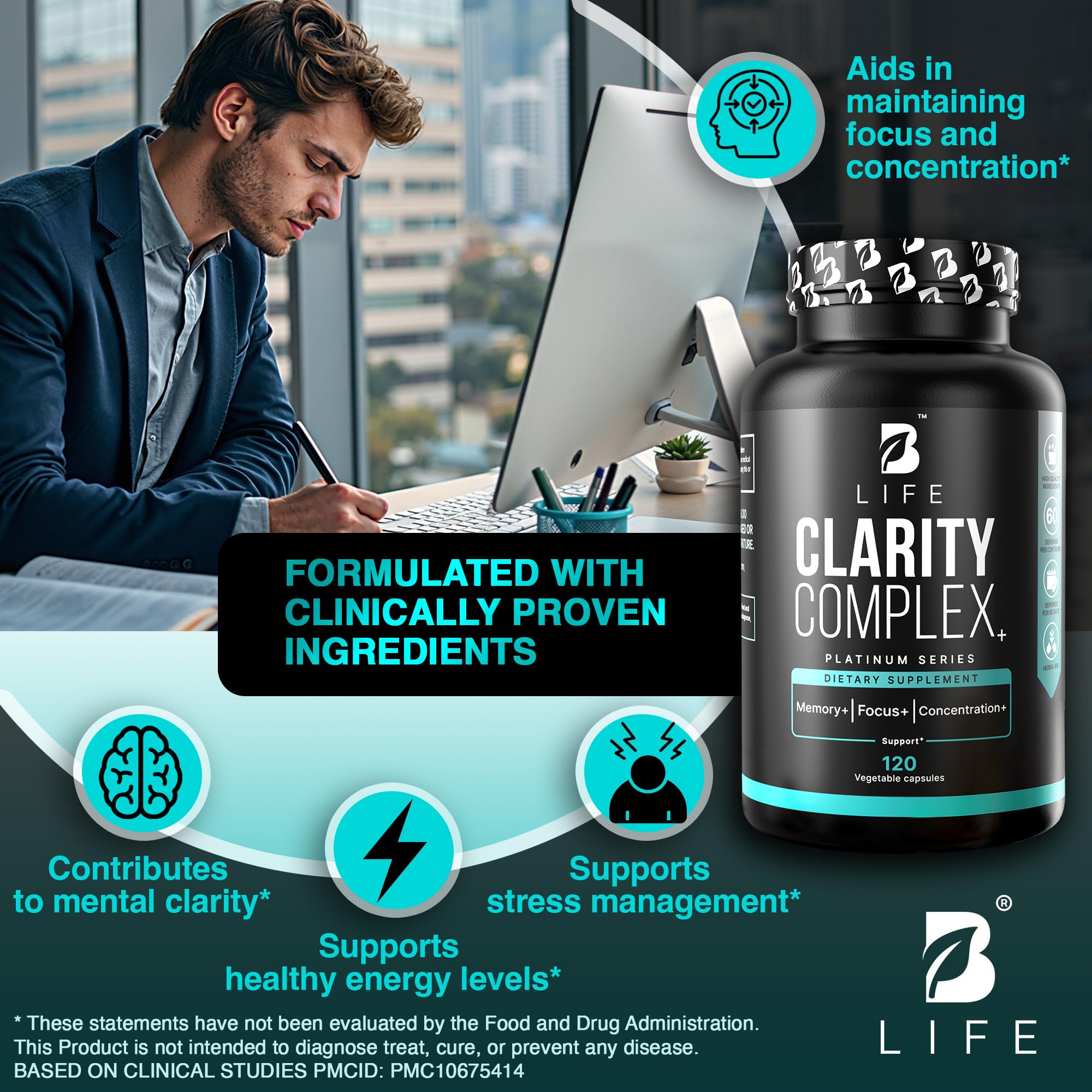 120 capsules bottle of Lion's Mane supplement