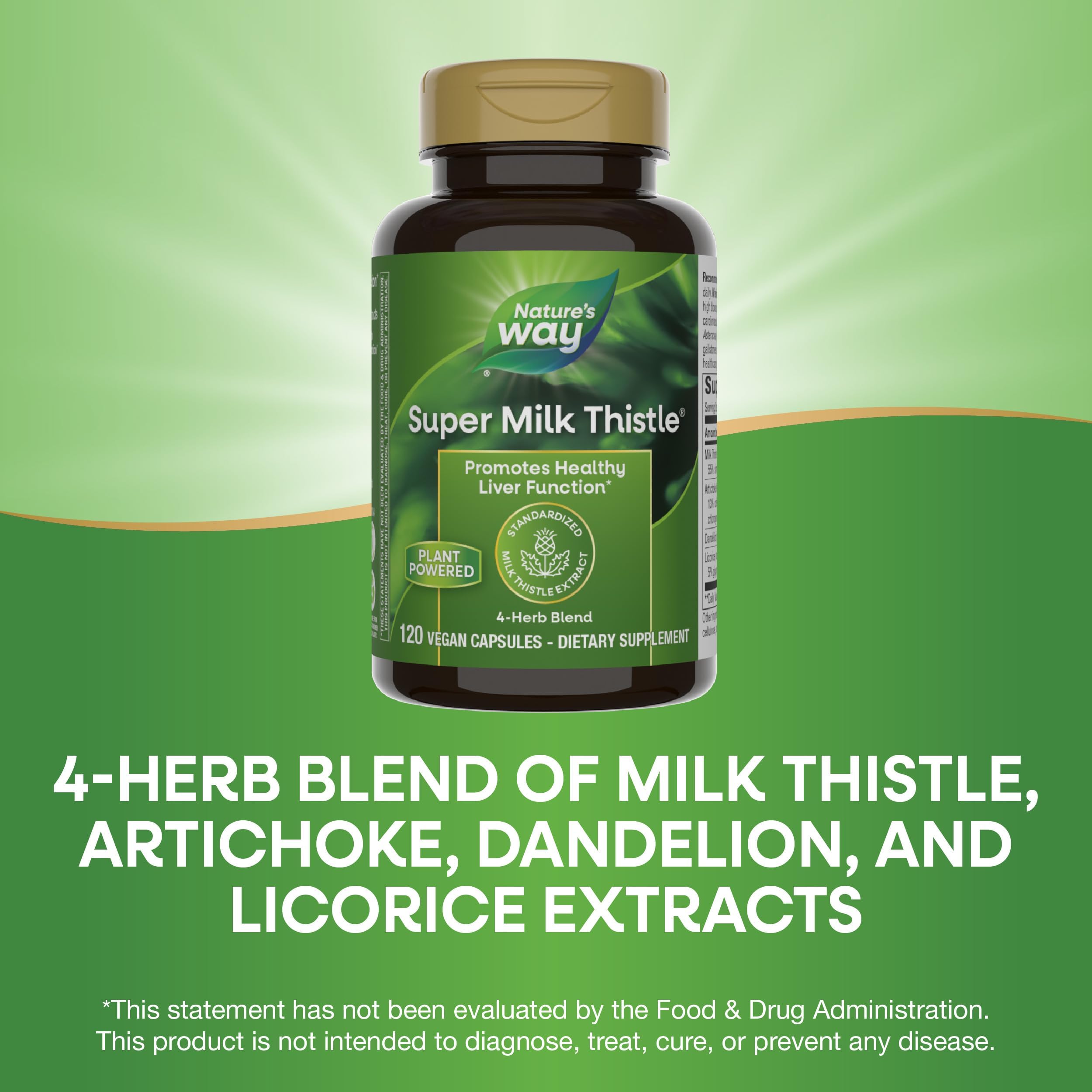 Bottle showing 120 capsules