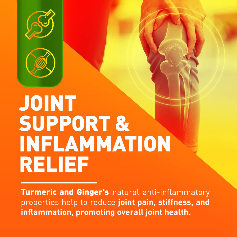 Bottle containing 120 capsules of turmeric curcumin