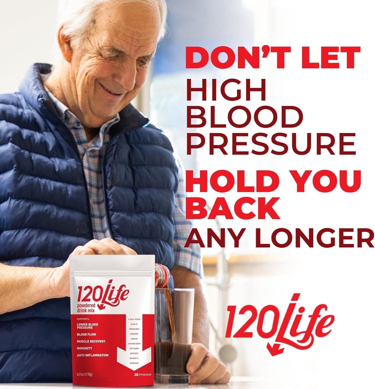 Powder being mixed into a glass of water