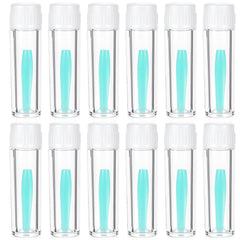 Product image: 12-piece green silicone hard contact lens remover set in bottle
