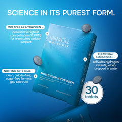 Hydrogen tablet dissolving in water illustrating 12 PPM