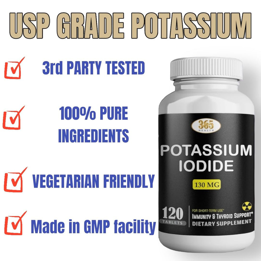 130 mg potassium iodide label on bottle