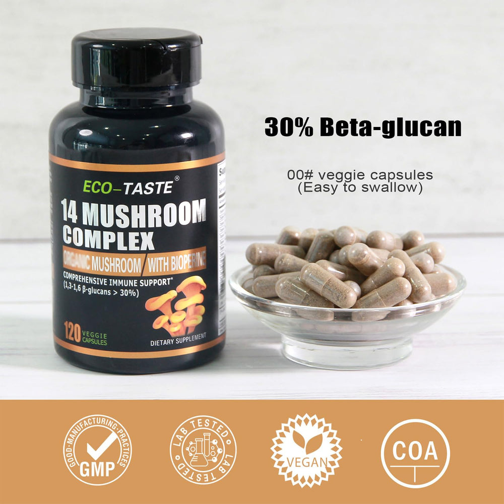 Reishi and Maitake mushroom extracts featured in the blend