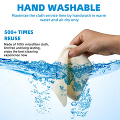 Cloths cleaning screens on a smartphone and laptop