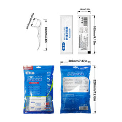 Pack of dental flossers in travel-friendly packaging