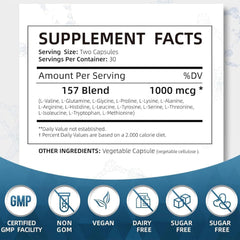 Close-up of bottle label showing Non-GMO and Gluten Free