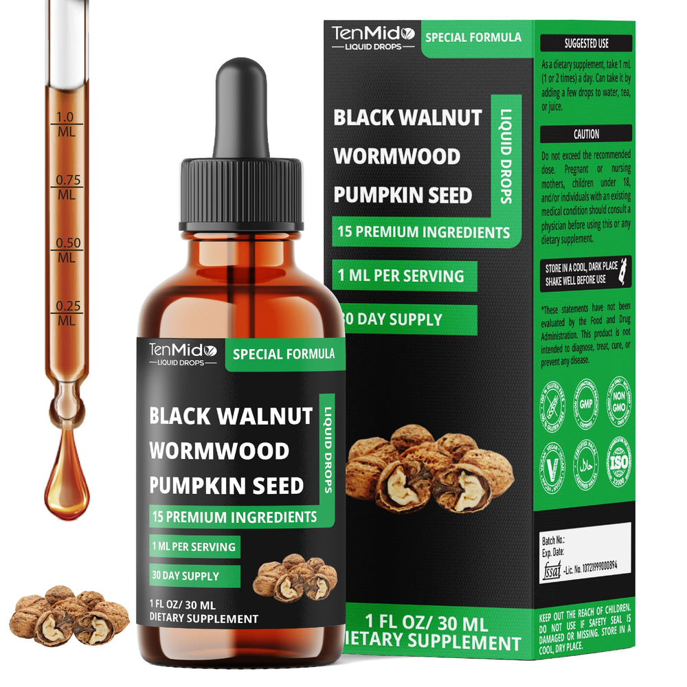 Bottle of 15in1 Black Walnut Liquid Drops, 1 fl oz