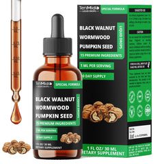 Bottle of 15in1 Black Walnut Liquid Drops, 1 fl oz