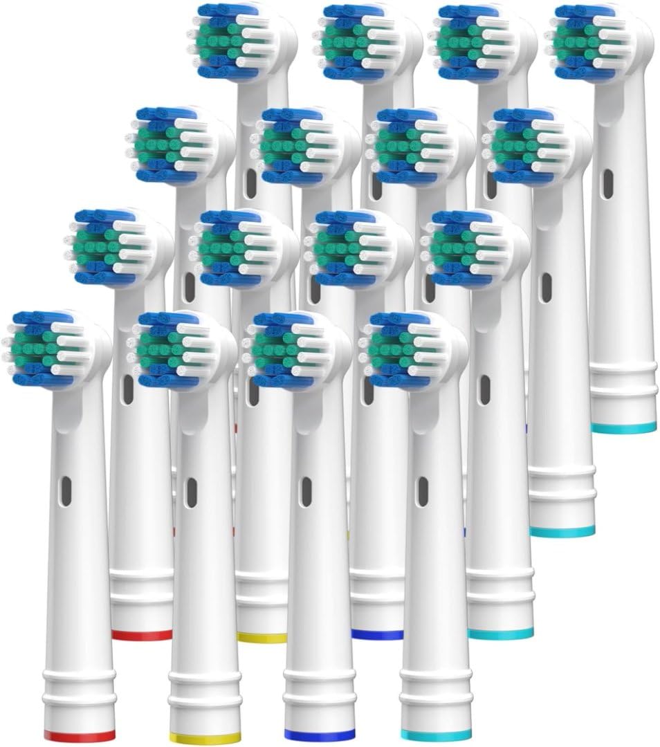 16-pack replacement toothbrush heads for Oral-B compatible handles