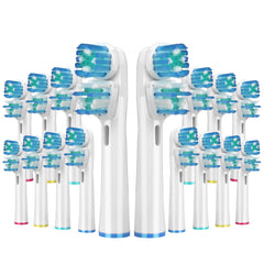 16-pack dual-head replacement toothbrush heads for Oral-B Pro Series