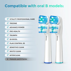 Replacement toothbrush heads with DuPont bristles for Oral-B Pro Series