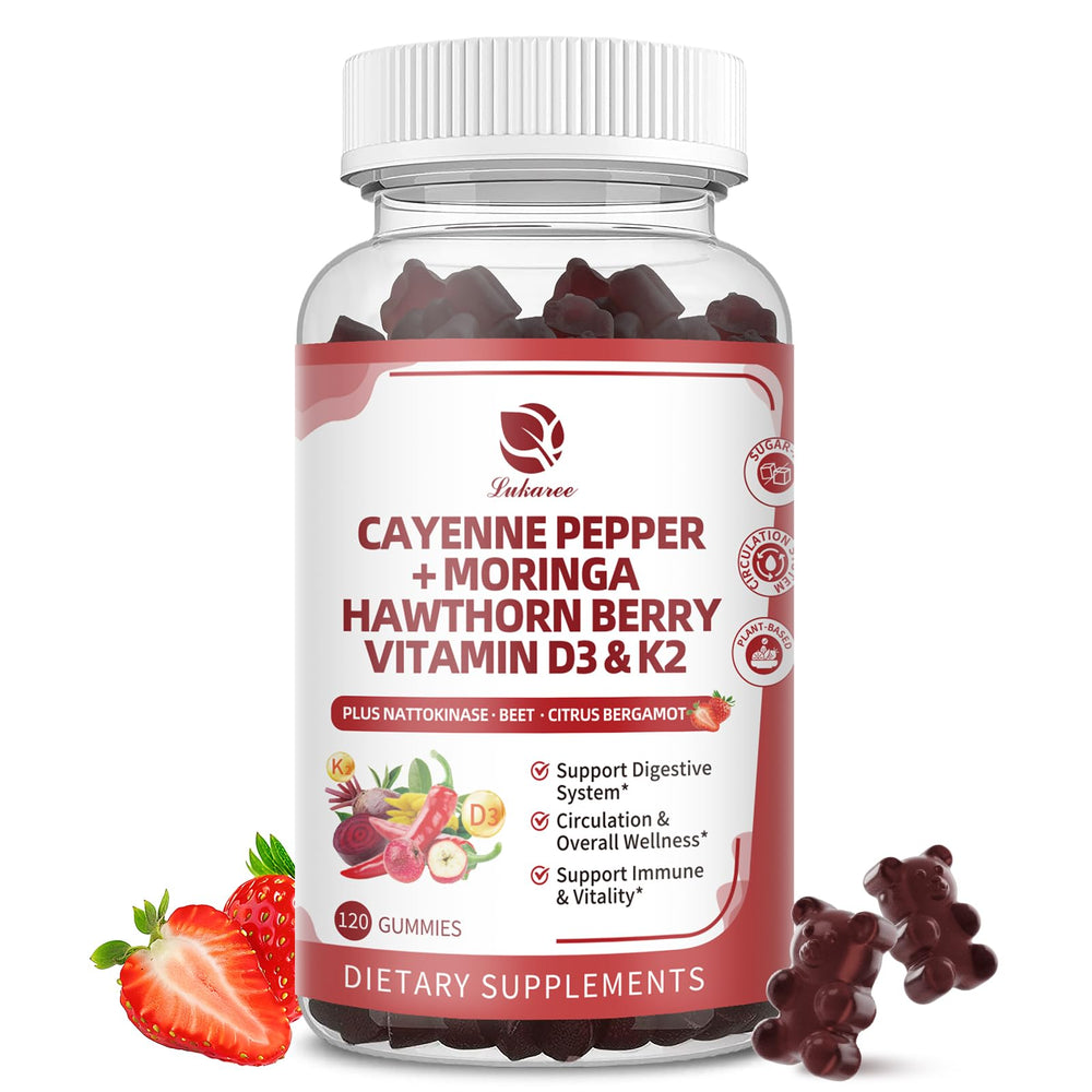 Front view of 16 in 1 Cayenne Pepper Gummies bottle (Sugar-Free)