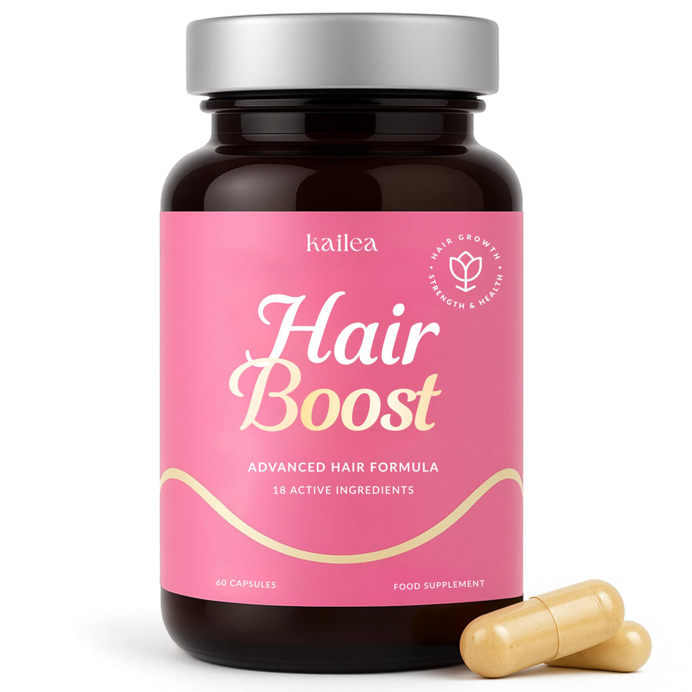 Product bottle of 18-in-1 Hair Growth Supplement