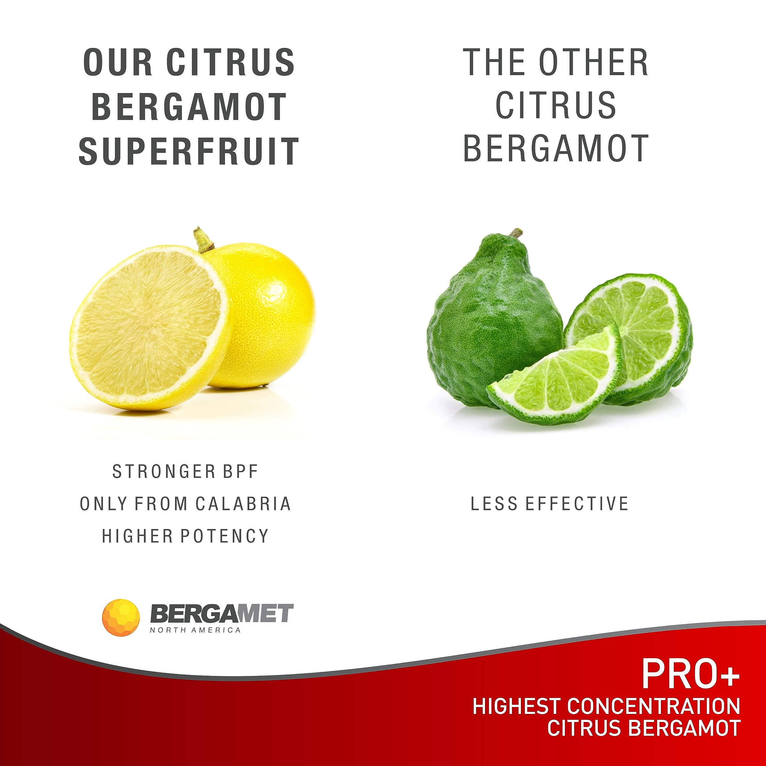 180-count bottle of Citrus Bergamot PRO+ capsules