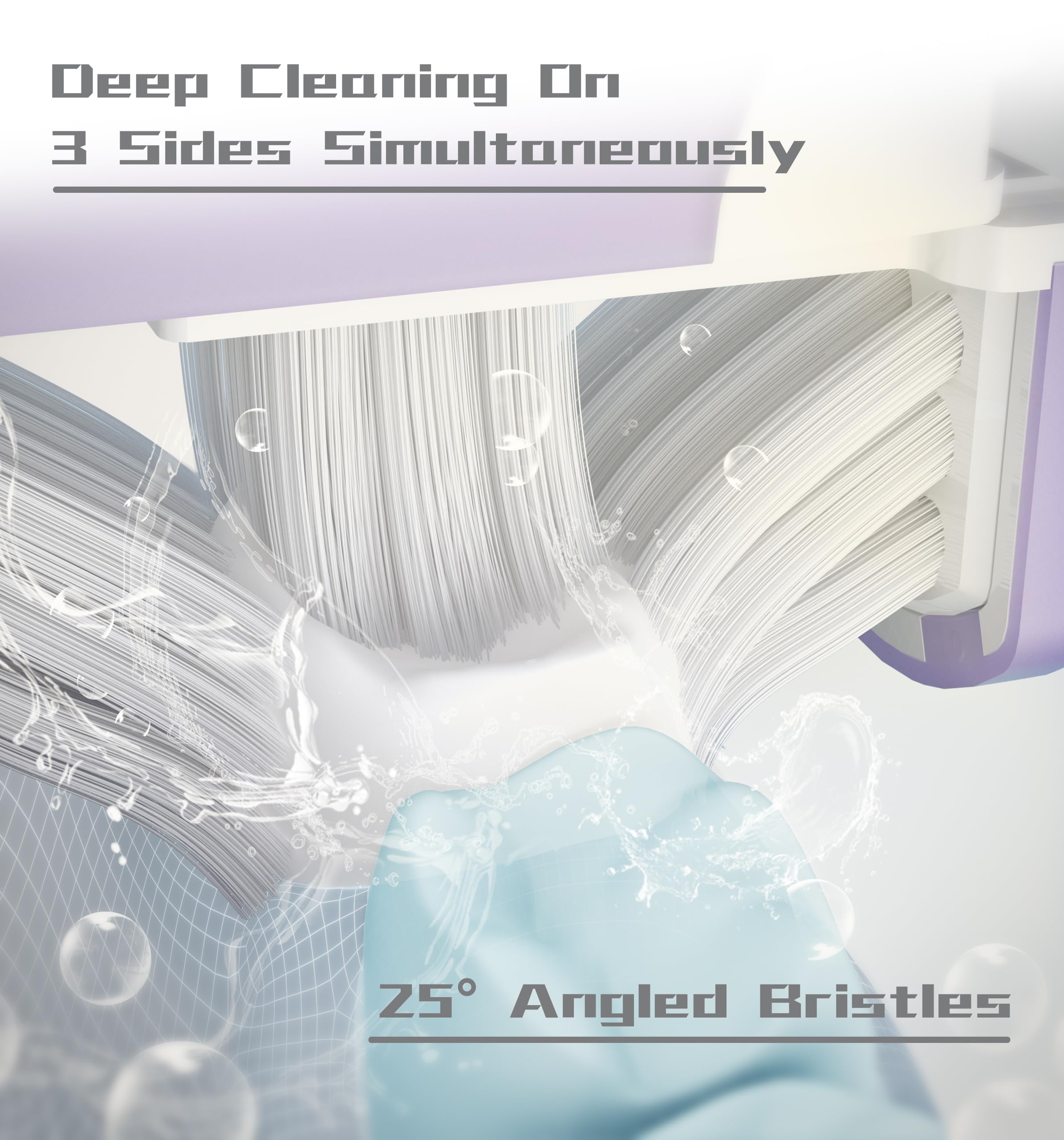 180-degree rotatable brush head for full-mouth reach
