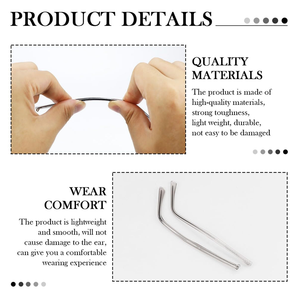 Replacement temple arm attached to a frame