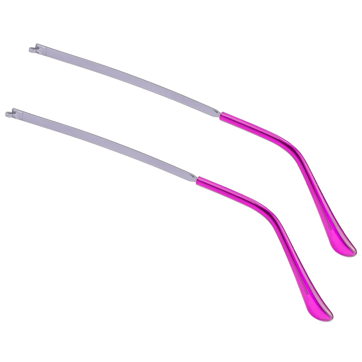 Front view of the 1 Pair Metal Eyeglass Replacement Arm for thin metal frames