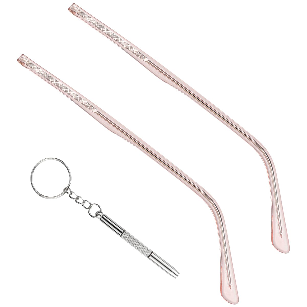 1 pair metal glasses replacement arms in rose gold