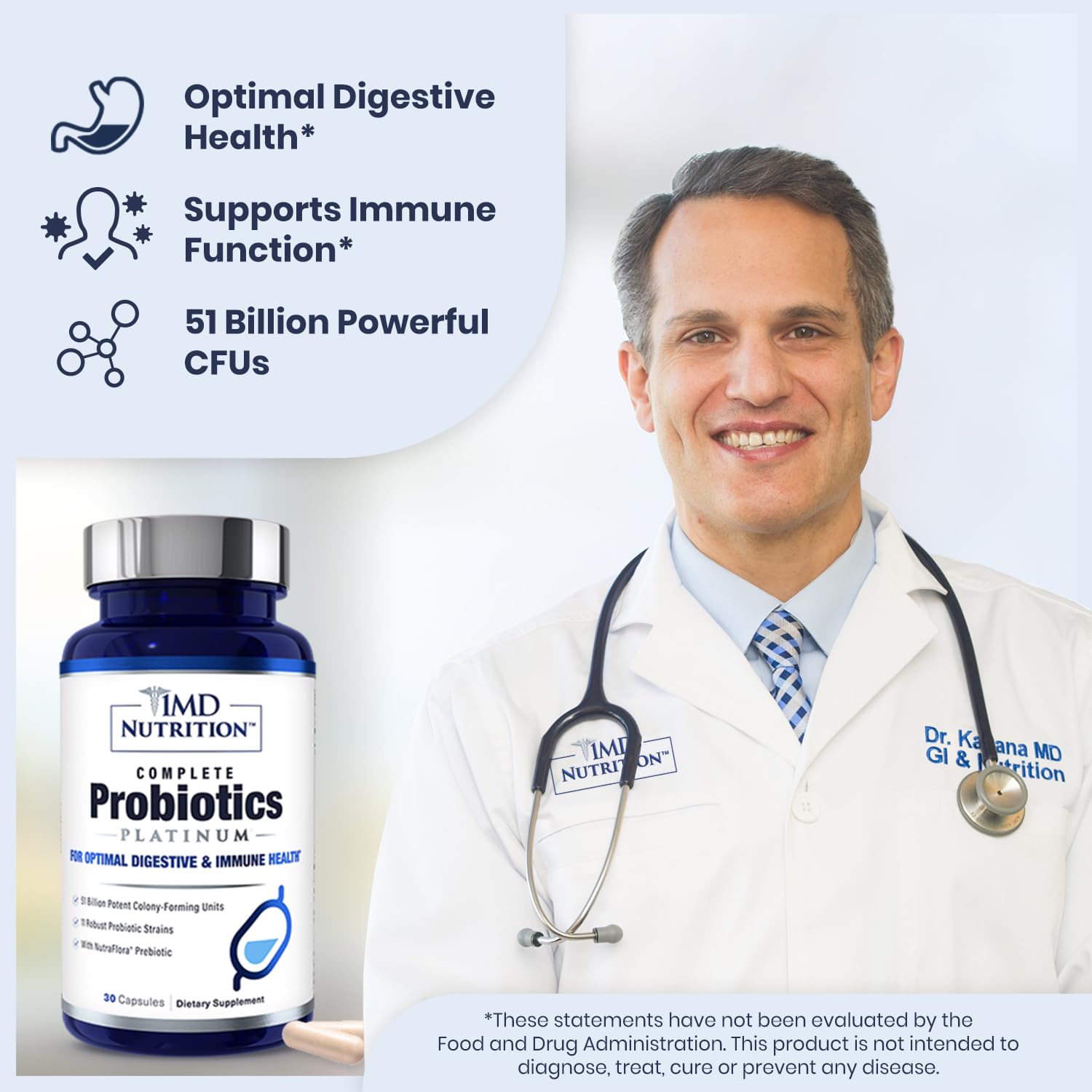 Dairy-free probiotic formula from 1MD Complete Probiotics Platinum