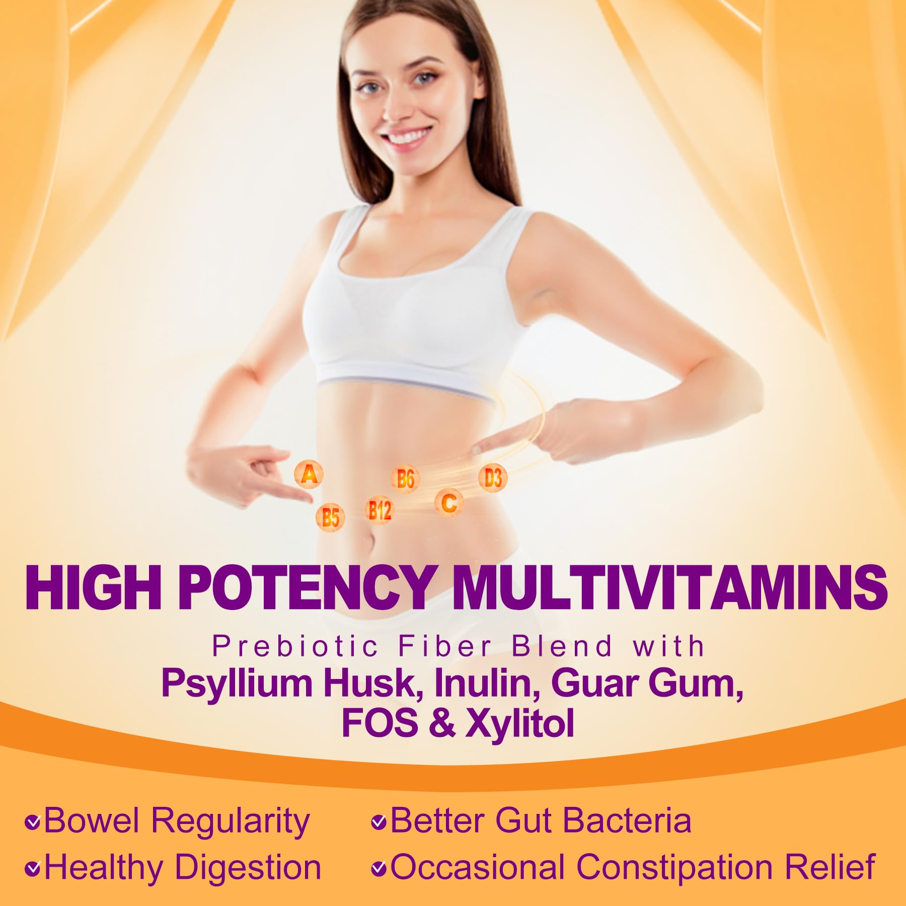 Vitamin blend included: A, B5, B6, B12, C, D3, and folate