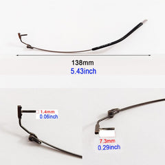 Rimless glasses with replacement temple arms