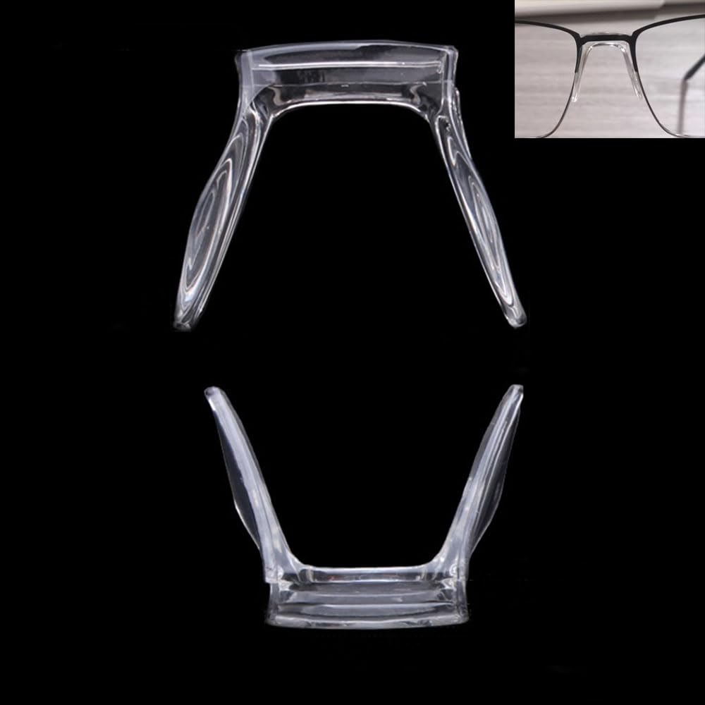 Front view of 1PC plate glasses frame nose pads with embedded bracket