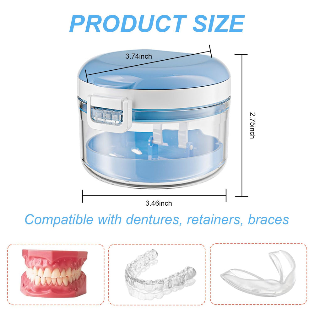 Gift-ready denture cleaning kit for dentures, retainers, and braces