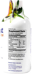 Back label of High Performance Fitness 1st Step Liquid B-12 Tropical Blast 16oz bottle