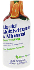 Front label of 1st Step Pro-Wellness Citrus Burst liquid multivitamin 16 oz