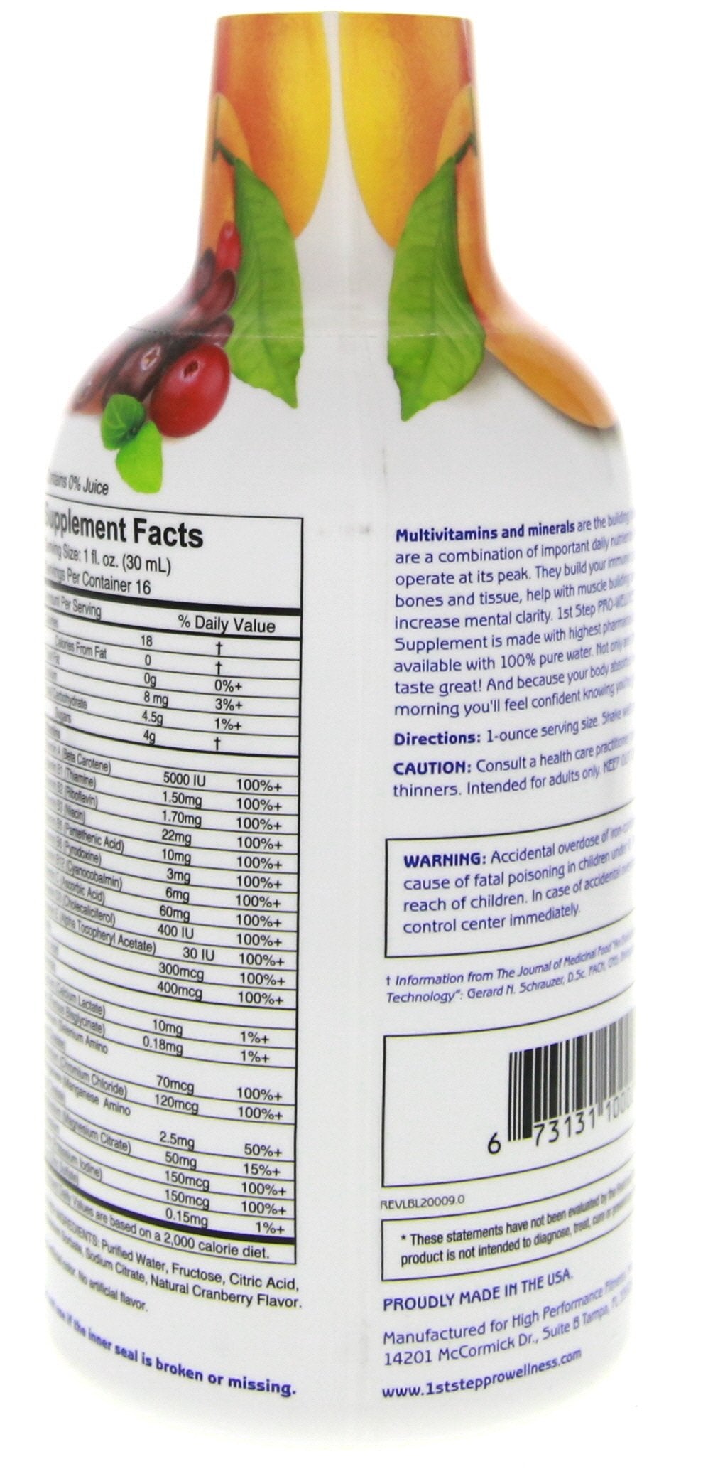 16 oz bottle standing on a white surface