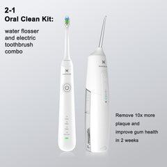 Cordless water flosser with ergonomic handle and tips