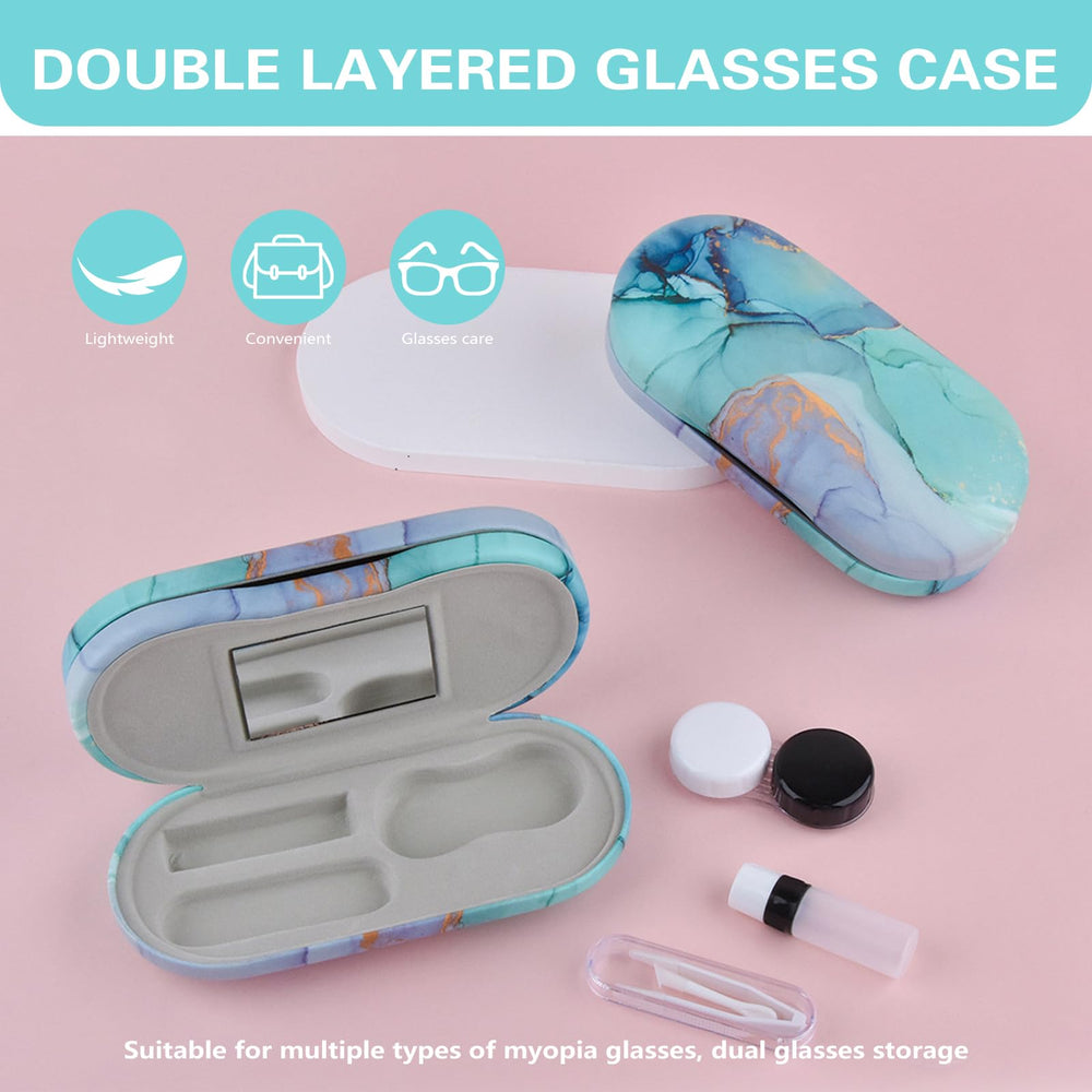 Included tweezers and contact lens solution bottle