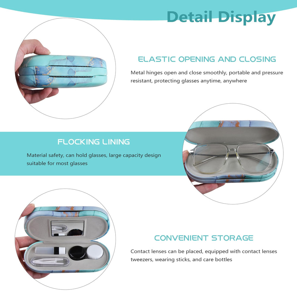 Leather exterior with soft inner lining in marble texture