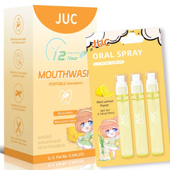 2-in-1 Lemon Oral Care Set with spray and mouthwash bottle