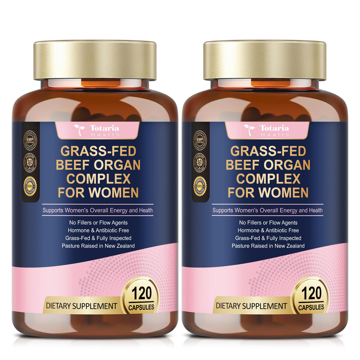 Hero image: 2-pack beef organ supplement for women