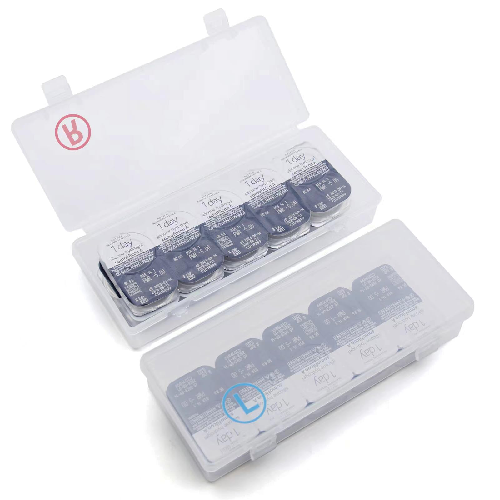 Front view of the 2 Pack Contact Lens Organizer Case