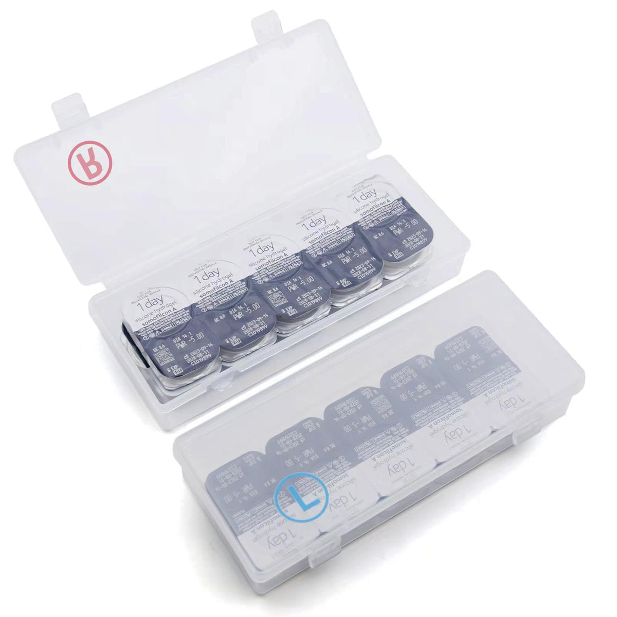 Front view of the 2 Pack Contact Lens Organizer Case