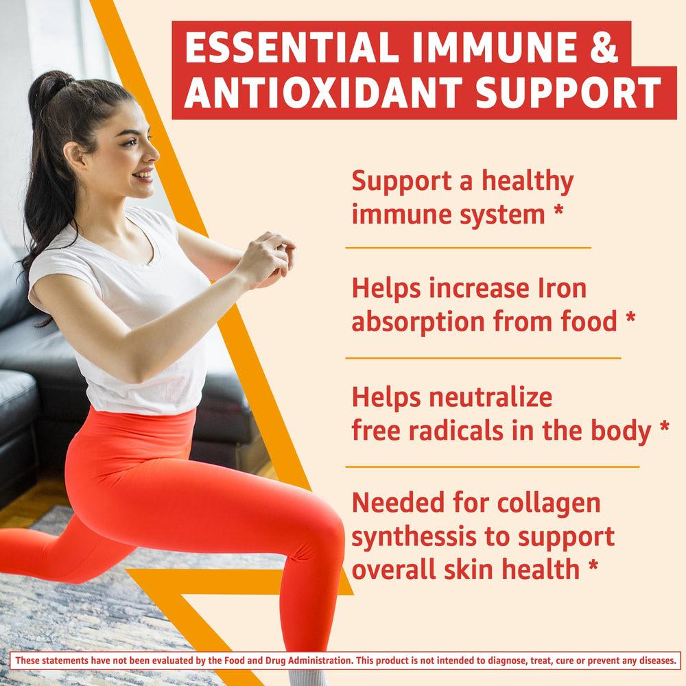 Label showing 120 mg vitamin C per serving