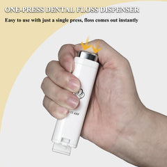 Open compact floss case showing refillable floss picks