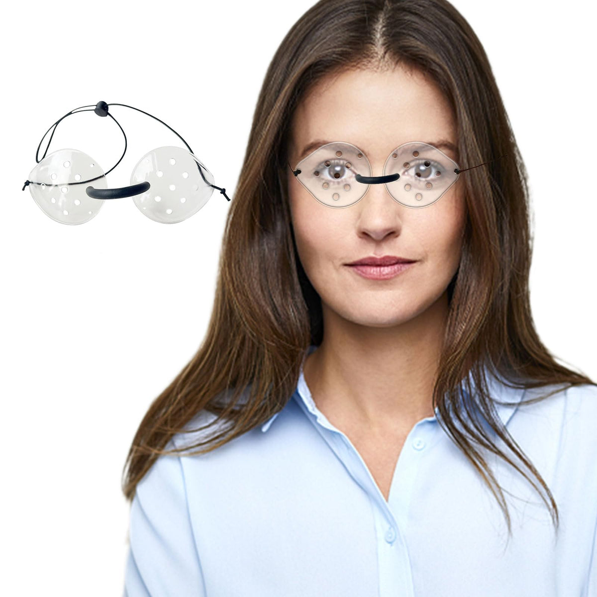 Two-pack transparent eye shields for cataract surgery