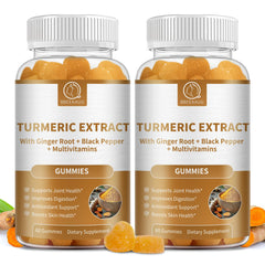 2 pack raspberry turmeric curcumin gummies front