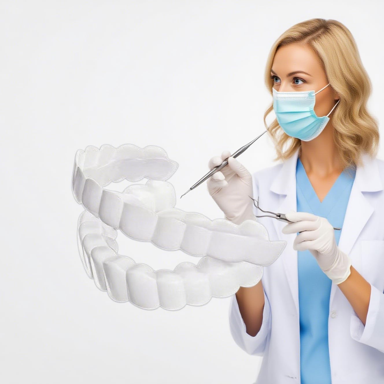 Feather-light material of the smile enhancer