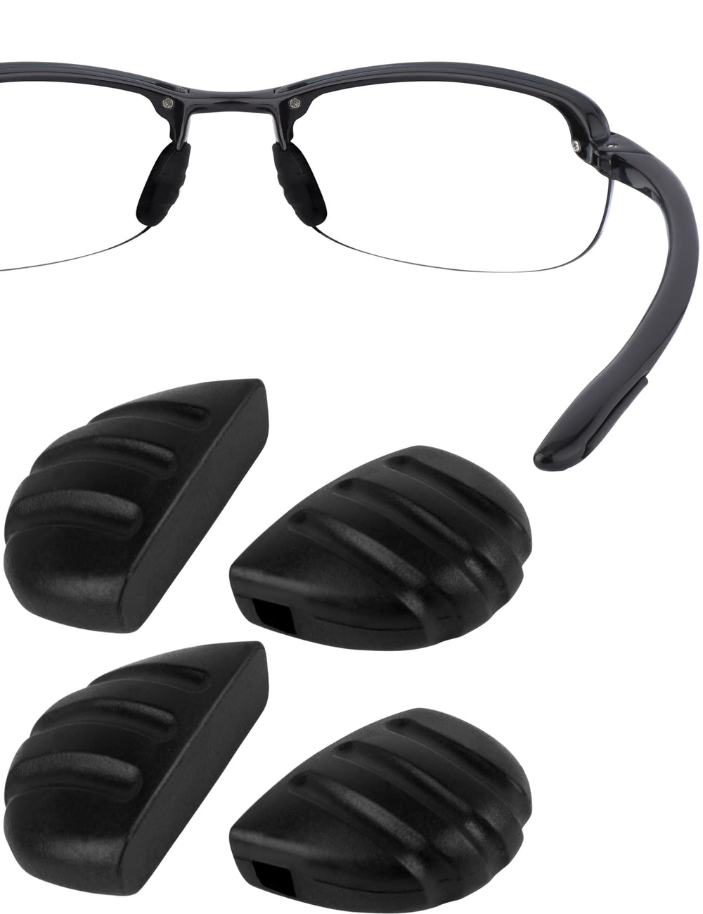 Two pairs silicone nose pads for Maui Jim and Martini Sport sunglasses, 15x10mm