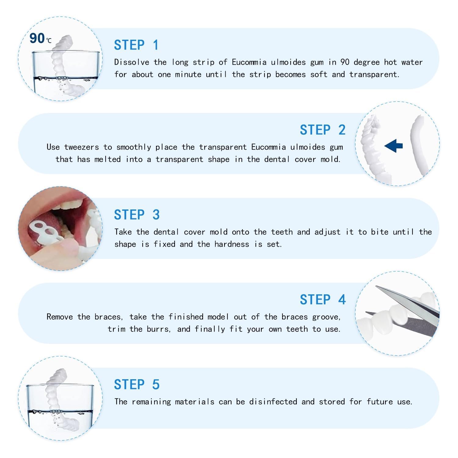 Adjustable size feature of whitening kit