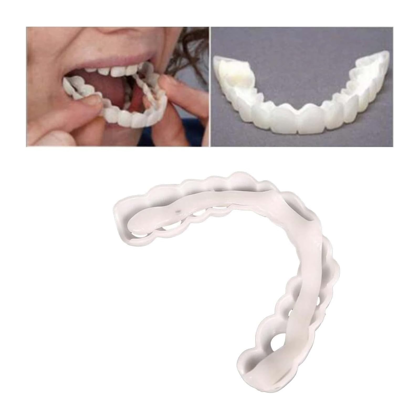 Thin and comfortable whitening tray being worn