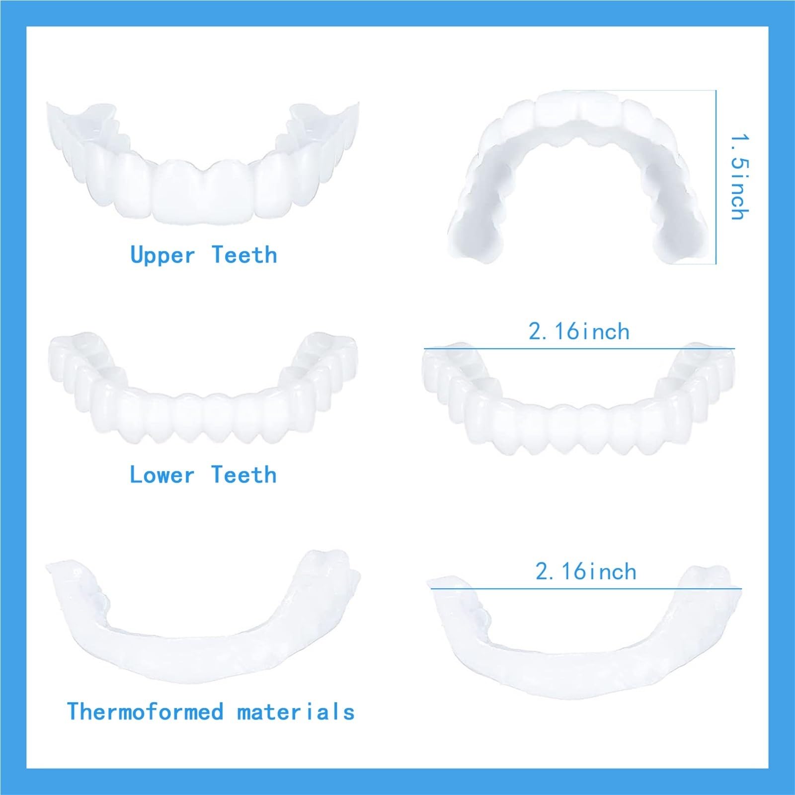 Dazzling natural-looking white temporary veneers